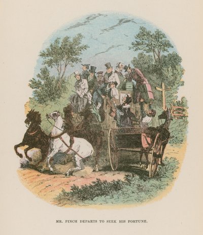 Ilustración para Martin Chuzzlewit de Hablot Knight Browne