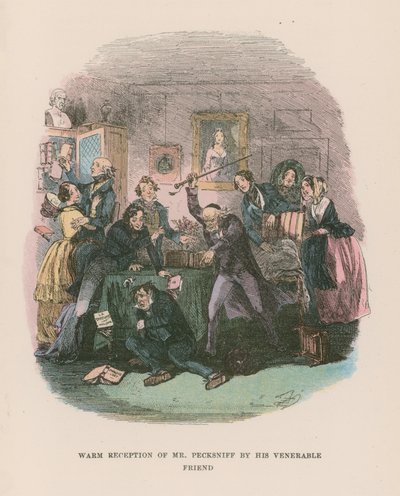 Ilustración para Martin Chuzzlewit de Hablot Knight Browne