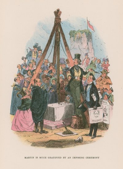 Ilustración para Martin Chuzzlewit de Hablot Knight Browne
