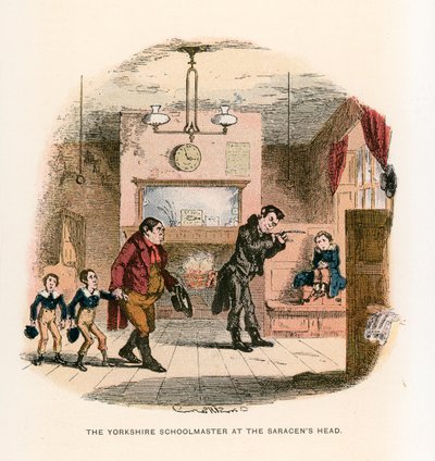 Ilustración para Nicholas Nickleby de Hablot Knight Browne