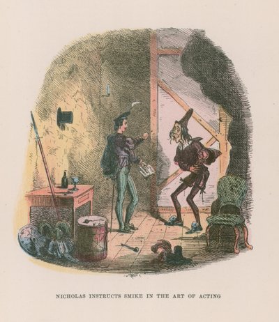 Ilustración para Nicholas Nickleby de Hablot Knight Browne