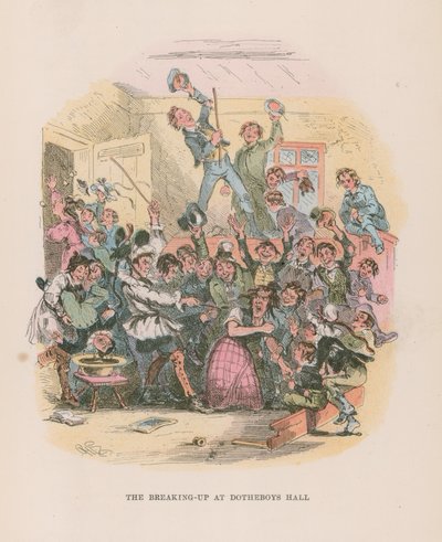 Ilustración para Nicholas Nickleby de Hablot Knight Browne