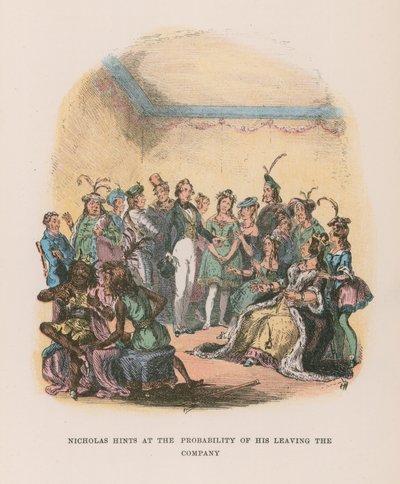 Ilustración para Nicholas Nickleby de Hablot Knight Browne