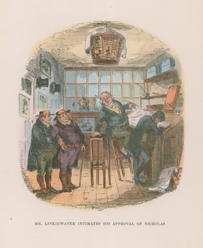 Ilustración para Nicholas Nickleby de Hablot Knight Browne