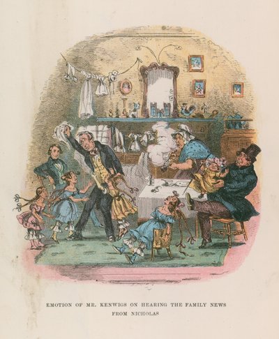 Ilustración para Nicholas Nickleby de Hablot Knight Browne