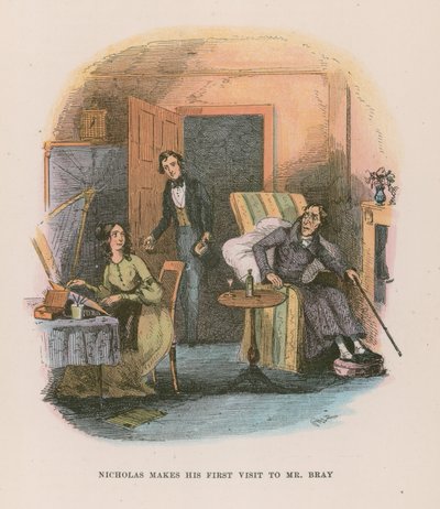 Ilustración para Nicholas Nickleby de Hablot Knight Browne