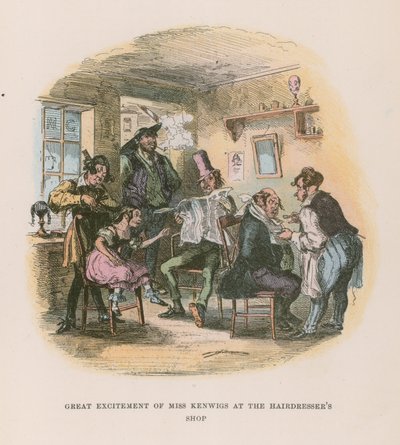 Ilustración para Nicholas Nickleby de Hablot Knight Browne