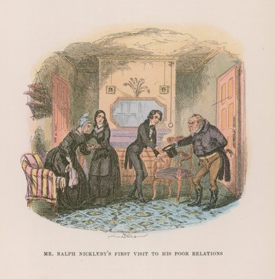 Ilustración para Nicholas Nickleby de Hablot Knight Browne