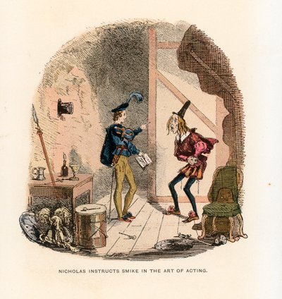 Ilustración para Nicholas Nickleby de Hablot Knight Browne