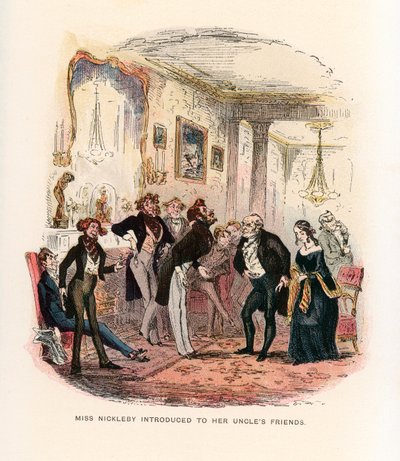 Ilustración para Nicholas Nickleby de Hablot Knight Browne