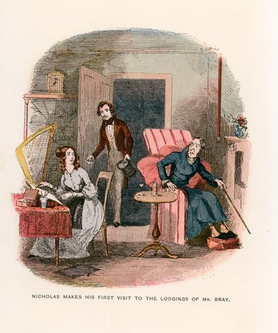 Ilustración para Nicholas Nickleby de Hablot Knight Browne