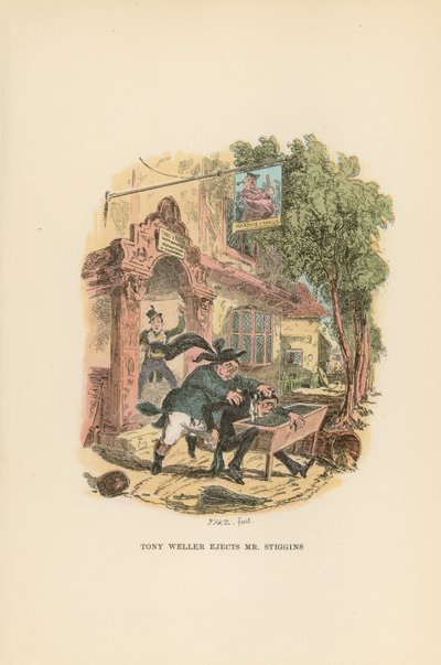 Ilustración para Pickwick Papers de Hablot Knight Browne