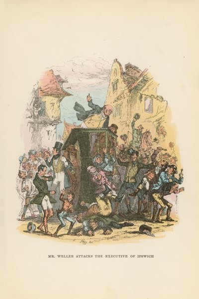 Ilustración para Pickwick Papers de Hablot Knight Browne
