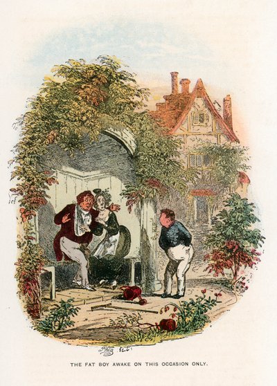Ilustración para los Papeles de Pickwick de Hablot Knight Browne
