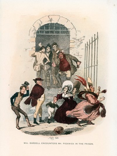 Ilustración para los Papeles de Pickwick de Hablot Knight Browne