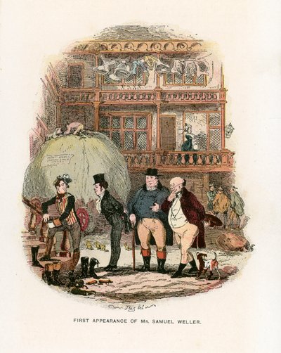 Ilustración para los Papeles de Pickwick de Hablot Knight Browne