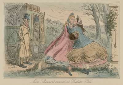 La llegada de la señorita Shannon a Baldon Hall de Hablot Knight Browne