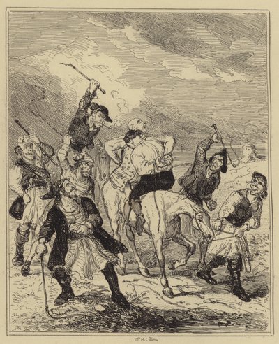 Asesinato de Gally y Chester por Contrabandistas de Hablot Knight Browne