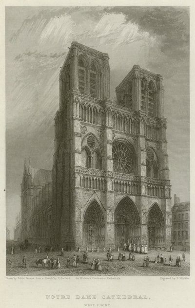 Catedral de Notre Dame, fachada oeste de Hablot Knight Browne
