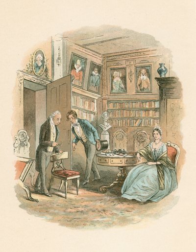 Escena de Casa Desolada de Charles Dickens, 1852-1853 de Hablot Knight Browne