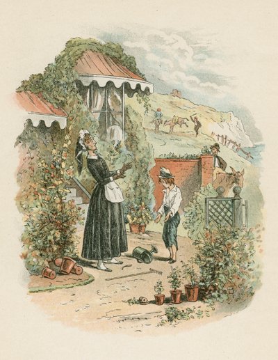 Escena de David Copperfield de Charles Dickens, 1849-1850 de Hablot Knight Browne