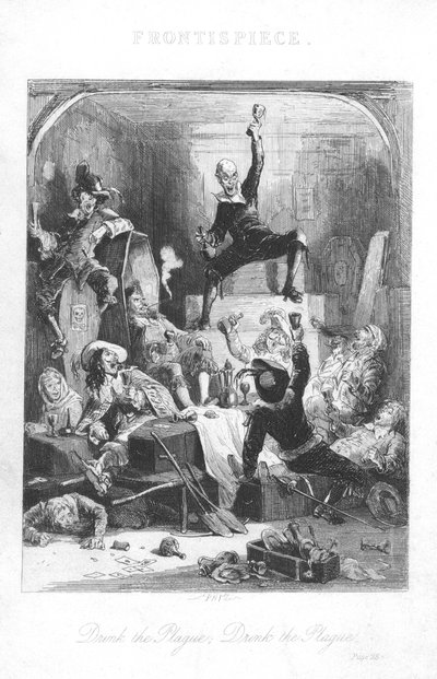 Escena de Old St Pauls de William Harrison Ainsworth, 1855 de Hablot Knight Browne