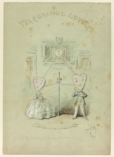 Amor telegráfico de Hablot Knight Browne