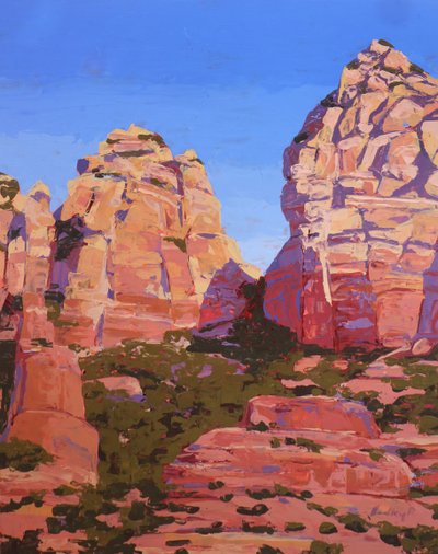 A Passage, Sedona, 2024 (óleo sobre panel) de Hadley Rampton