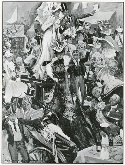 Partido de críquet entre Eton y Harrow (litografía) de Hal Hurst
