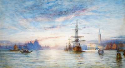 Atardecer sobre la laguna veneciana de Hale Sanders