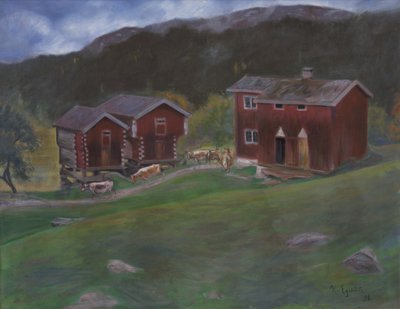 Granja en Åse en Telemarken, Noruega de Halfdan Egedius