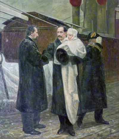 El rey Haakon en tierra noruega en 1905 de Halfdan Frithjof Strom