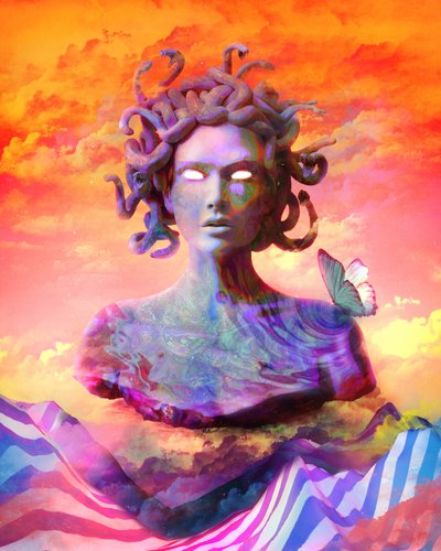 Puesta de sol mística de Medusa de Halit Benli