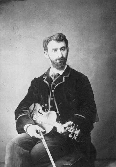 Retrato del violinista y compositor Tivadar Nachéz 1859-1930 de Hamburg . Photo studio Ferdinand Braune