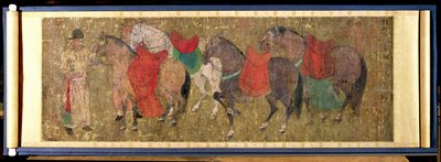 Un mozo con caballos de Han Gan