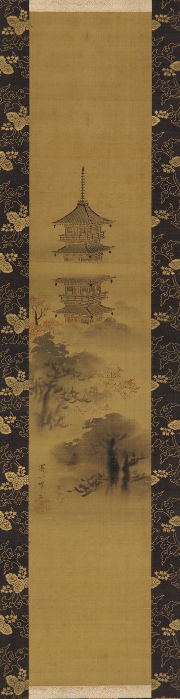 Una pagoda de Hanabusa Itcho