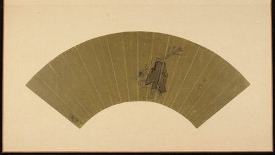 Un vendedor ambulante y un niño mirando la luna, período Edo, finales del siglo XVII-principios del siglo XVIII de Hanabusa Itcho