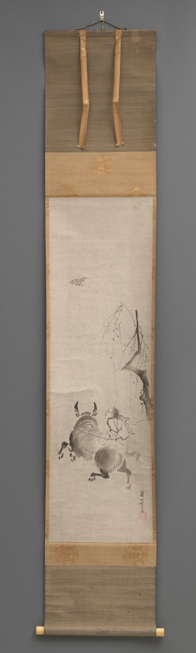 Toro y jinete, principios del siglo XVII-finales del siglo XIX de Hanabusa Itcho