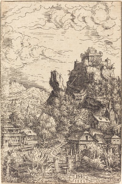 Paisaje con un castillo de Hanns Lautensack