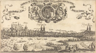 Vista de Núremberg desde el Oeste [sección central] de Hanns Lautensack
