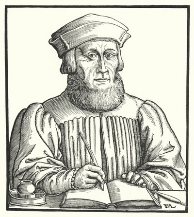 Johannes Aventinus, humanista, historiador y filólogo renacentista bávaro de Hanns Sebald Lautensack