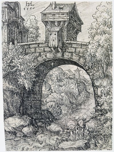 Paisaje con puente, 1550 de Hanns Sebald Lautensack