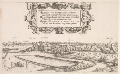 Vista panorámica de Núremberg: Porción izquierda, 1552 de Hanns Sebald Lautensack
