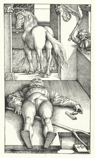 El novio embrujado de Hans (after) Baldung Grien