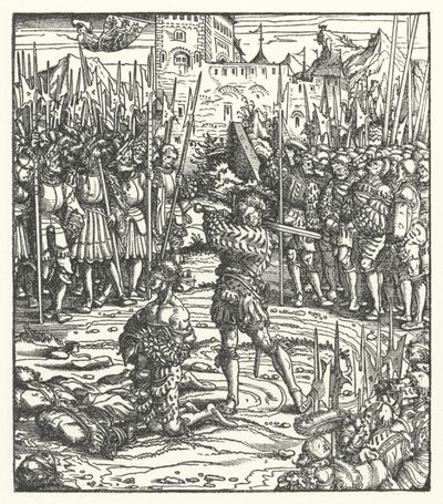 Ejecución de los líderes de un levantamiento contra el dominio del Archiduque Maximiliano de Austria en Flandes de Hans (after) Burgkmair