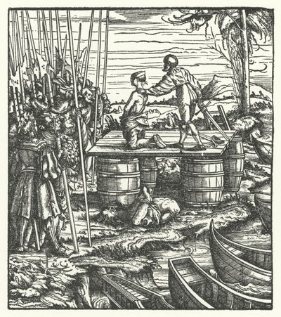 Ejecución de los líderes de un levantamiento contra el gobierno del Archiduque Maximiliano de Austria en Flandes de Hans (after) Burgkmair