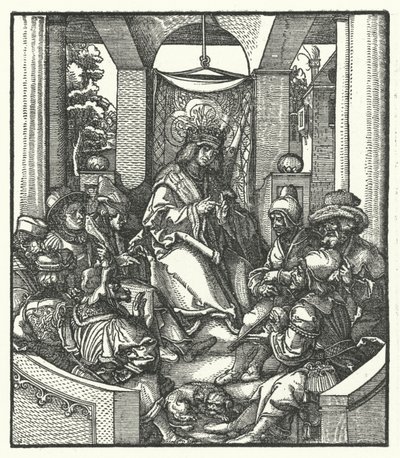 El rey Luis XI de Francia negociando con los rebeldes flamencos de Hans (after) Burgkmair