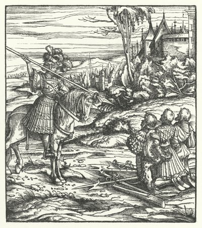 Escena de la segunda revuelta flamenca contra el dominio de los Habsburgo de Hans (after) Burgkmair