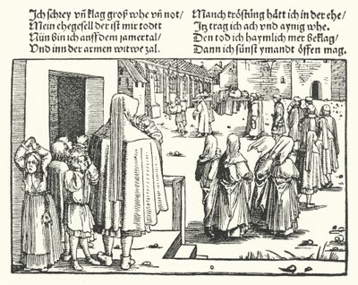 El entierro del cabeza de familia de Hans (after) Burgkmair
