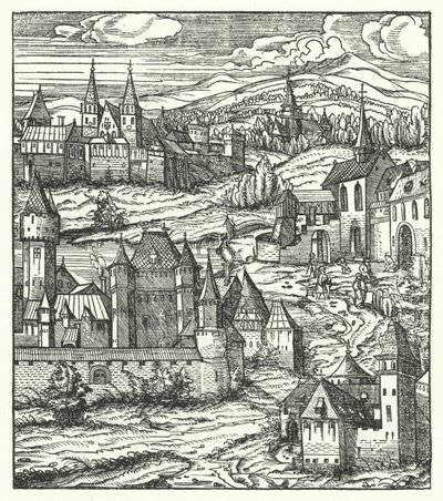 Wiener Neustadt, Austria, lugar de nacimiento de Maximiliano I, emperador del Sacro Imperio Romano de Hans (after) Burgkmair